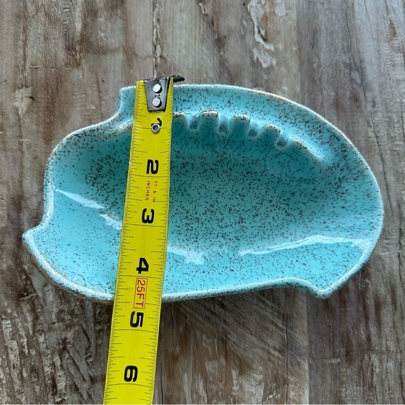 California Original Turquoise Speckled Ashtray Freeform Shape 608T Mark MCM - Picture 6 of 8